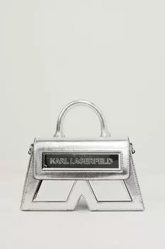 Сумка кросс-боди кожаная с логотипом Ikon Karl Lagerfeld