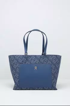 Сумка шоппер с монограммой логотипа TH Distinct Tommy Hilfiger