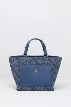 Сумка шоппер с монограммой логотипа TH Distinct Tommy Hilfiger