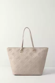 Сумка шоппер с монограммой логотипа TH Refined Tommy Hilfiger