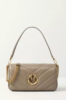 Сумка кросс-боди кожаная стеганая Love Click Pinko