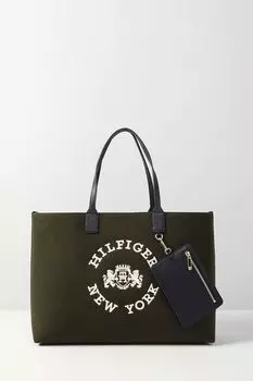 Сумка шоппер с шерстяной отделкой Iconic Tommy Tommy Hilfiger