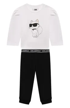 Комплект из лонгслива и брюк Karl Lagerfeld Kids