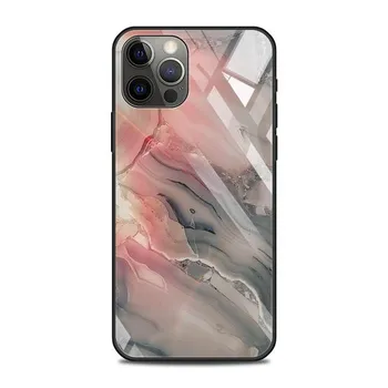 Чехол из закаленного стекла для Iphone 12 11 Pro Max 14 13 12 Mini Fundas X Xr Xs Max 8 7 6s Plus, чехол Fundas Colorfull Marble For iPhone 14