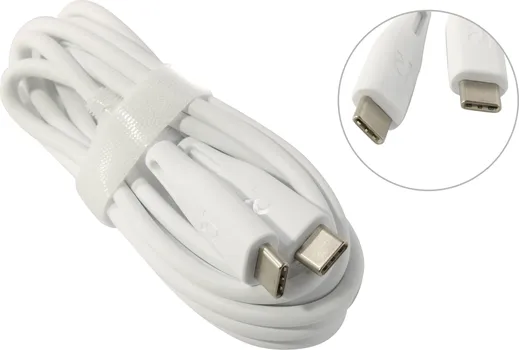 Кабель USB Type-C-USB Type-C, быстрая зарядка, 5А, 100 Вт, 1.5 м, белый, TopON TOP-TC (TOP-TCW)