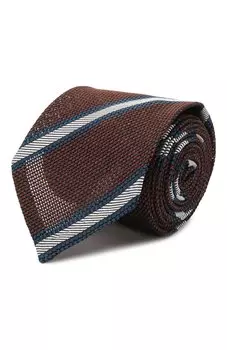 Галстук из шелка и льна Eton