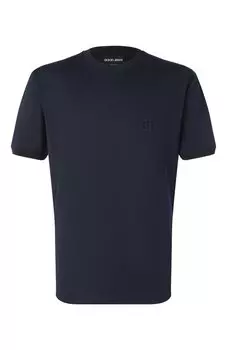 Футболка из шелка и льна Giorgio Armani