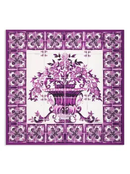 Dolce & Gabbana шарф с принтом Maiolica, фиолетовый