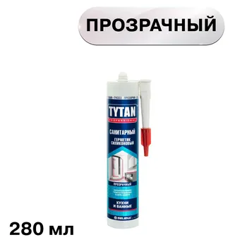 Герметик силиконовый санитарный Tytan Professional прозрачный 280 мл