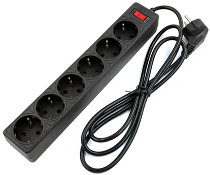 Сетевой фильтр 5bites SP6B-518 GARDA 6S/3*0.75MM2/1.8M/BLACK