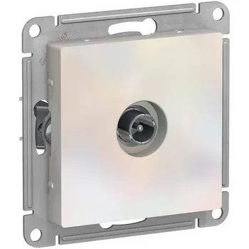 ТВ-розетка проходная (жемчужный) Systeme Electric AtlasDesign ATN000491