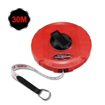 WISEUP длинная лента из стекловолокна 20/30/50 м, дюймовая/метрическая двусторонняя печать, ручная лента, строительная измерительная линейка 20M красный