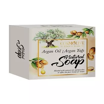 COSMOLIVE Мыло натуральное с аргановым маслом argan oil natural soap 125.0