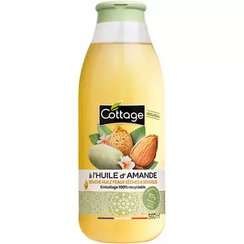 COTTAGE Питательный гель для душа с маслом миндаля Dry and Sensitive Skin Oil Shower With Almond Oil