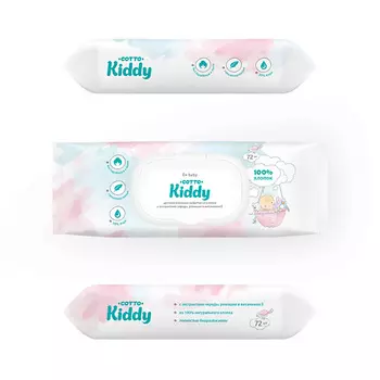 COTTO KIDDY Влажные салфетки, детские 72.0