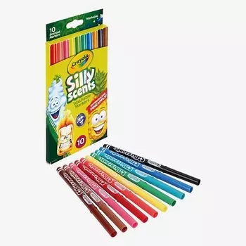 CRAYOLA Ароматизированные смываемые фломастеры Silly Scents Washable Markers 10.0