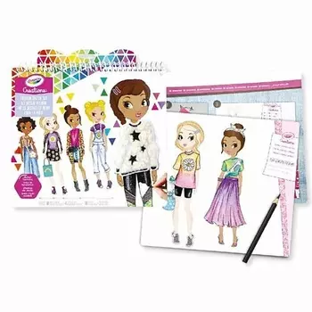 CRAYOLA Скетчбук с наклейками I Love Fashion