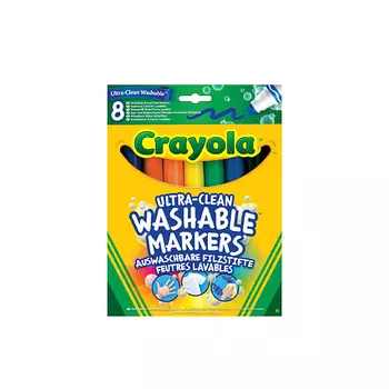 CRAYOLA Смываемые фломастеры с широким пером Ultra Clean Broad Line Markers 8.0
