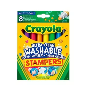 CRAYOLA Смываемые фломастеры- штампы Ultra-Clean Stampers 8.0