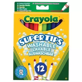 CRAYOLA Смываемые фломастеры Super Tips Washable 12.0