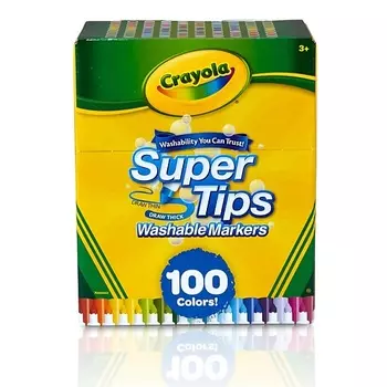 CRAYOLA Смываемые фломастеры Super Tips Washable Markers 100.0