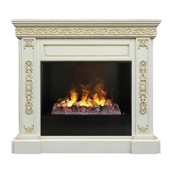 Электрокамин с широким очагом 3D Real-Flame