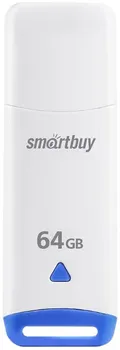 Накопитель USB 2.0 64GB SmartBuy SB064GBEW Easy белый