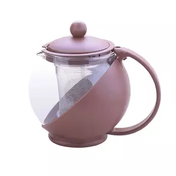 Чайник заварочный с ситечком, 0.5 л, стекло/пластик