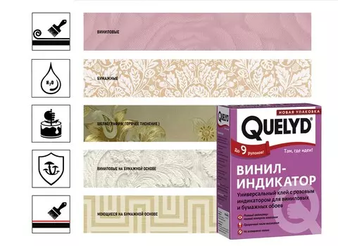 Клей для виниловых обоев Quelyd Индикатор 250 г