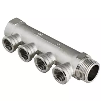 Коллектор Valtec 1"х4 выхода 1/2" вн.
