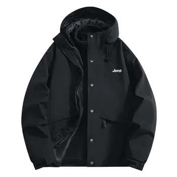 Водонепроницаемая и ветрозащитная ветровка унисекс Jeep, Ivory White (Unlined Jacket)