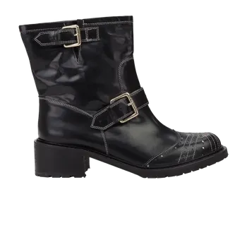 Ботинки Valentino Wmns Thread Side Logo Ankle Boot 'Black', черный