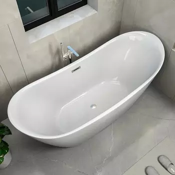 Ванна акриловая Ceruttispa Nemi 180x80 CT10201 отдельностоящая, белая
