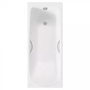Ванна чугунная Delice Fusion 170х70 DLR230647R с отверстиями под ручки, белая