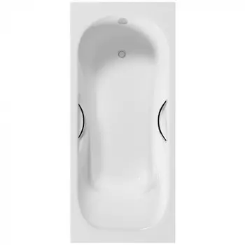 Ванна чугунная Delice Malibu 140x75 DLR230628R с отверстиями под ручки, белая