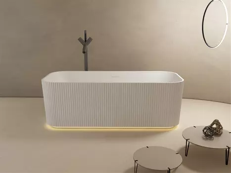 Ванна из искусственного камня 170x75 NTBAGNO NT221 белая матовая
