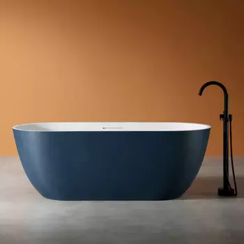 Ванна из искусственного камня Abber Frankfurt 170x75 AM9941DB синяя матовая