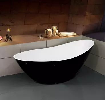 Ванна акриловая Esbano London white 180x80 чёрная