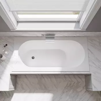 Ванна из искусственного камня Veconi Stampo 170x75 STMSLIM17075 белая