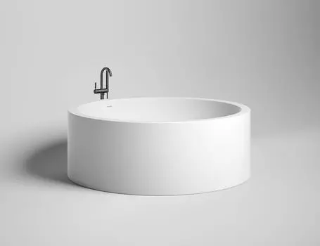 Ванна из литьевого мрамора Salini Isola S-Sense 200x200 101111G белая глянцевая, отдельностоящая