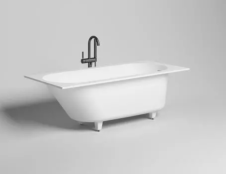 Ванна из литьевого мрамора Salini Ornella Kit S-sense 170х80 102414M белая матовая, встраиваемая