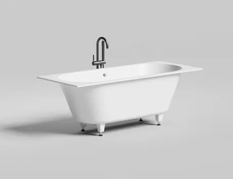 Ванна из литьевого мрамора Salini Ornella Axis 170x70 104613M S-Sense белая матовая