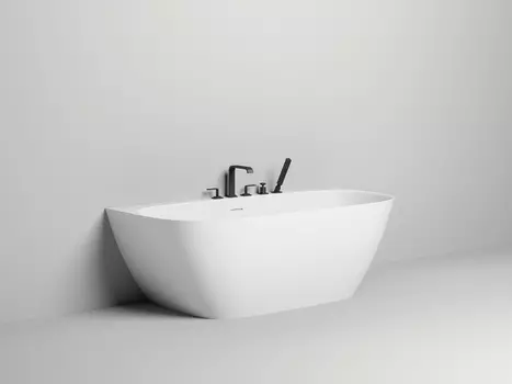Ванна из литьевого мрамора Salini Sofia Wall S-Sense 180x85 102513G белая глянцевая, пристенная