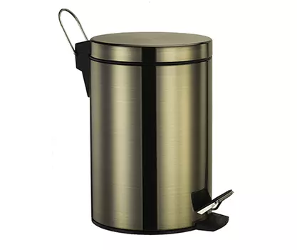 Ведро для мусора Wasserkraft Exter K-645 с педалью, бронза