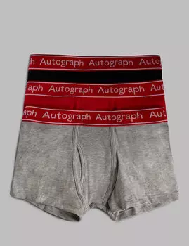 Трусы-транки однотонные с надписью "Autograph" для мальчика 4-16 лет