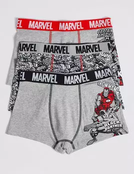 Трусы-транки с логотипом Marvel для мальчика (3 шт)