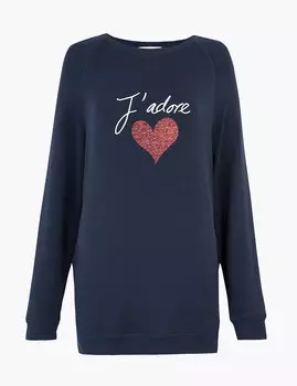 Топ для отдыха Flexifit™ с надписью "J'adore"