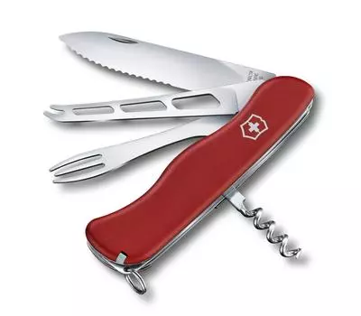 Мультитул 8 в 1, красный, VICTORINOX Cheese Master (0.8313.W)