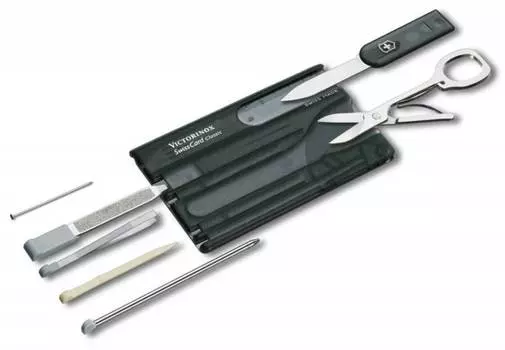 Мультитул карточка 11 в 1, черный, VICTORINOX SwissCard Classic (0.7133.T3)