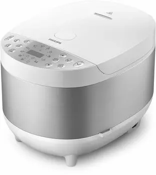 Мультиварка Philips HD4713 5 л, 980 Вт, белый/серебристый (HD4713/40)